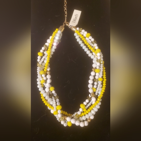 NWT Dillard's Twisted Multi Strand Beaded Necklace. - Picture 9 of 16